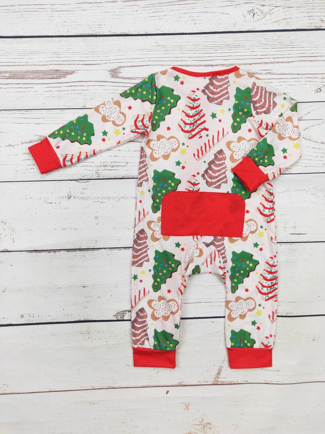 Girls Christmas Tree Cakes Zip Sleeper: 3-6M