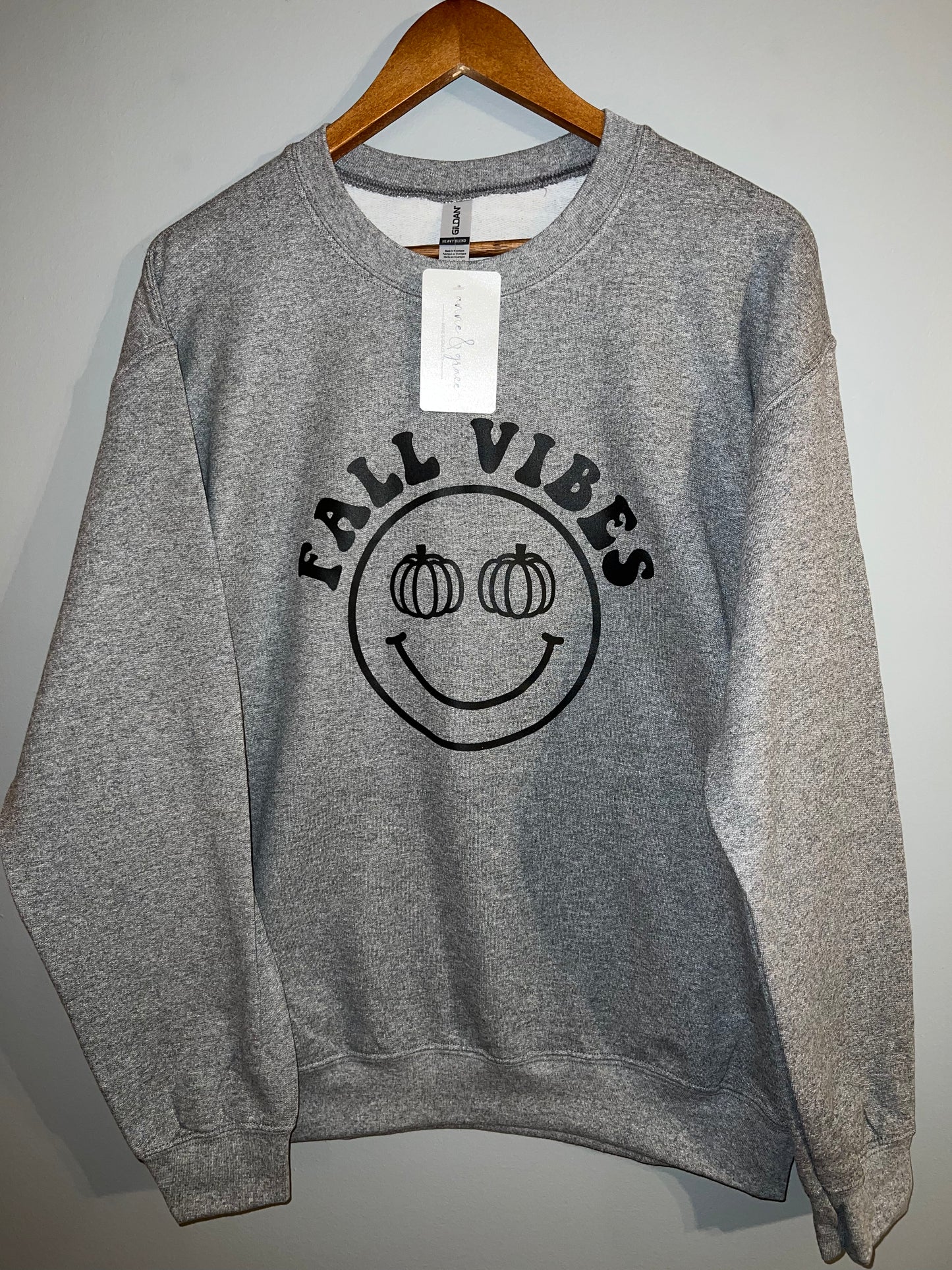 Fall Vibes Grey Crewneck