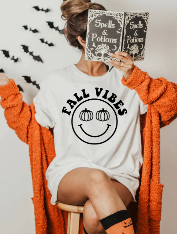 Fall Vibes Smiley Tee