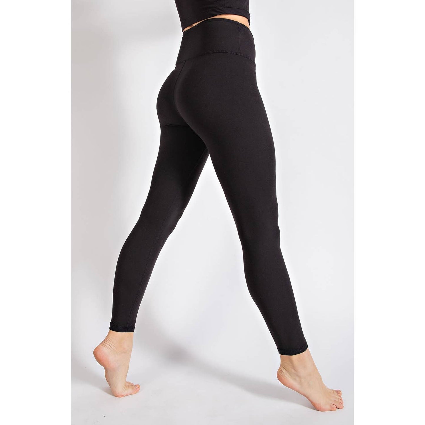 Butter Soft, Full Length, High Waisted Leggings, Black