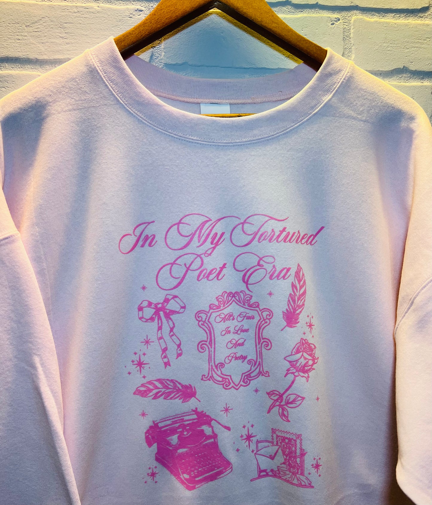 Tortured Poet Era Pink Crewneck