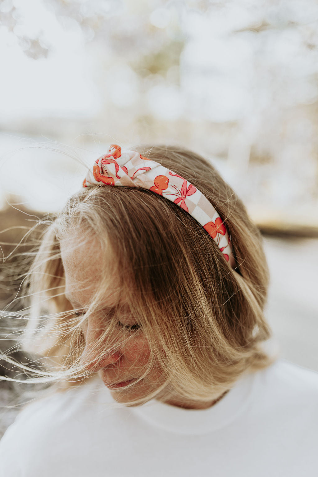 Cherries and Bows Super Soft, Top Knot Headband