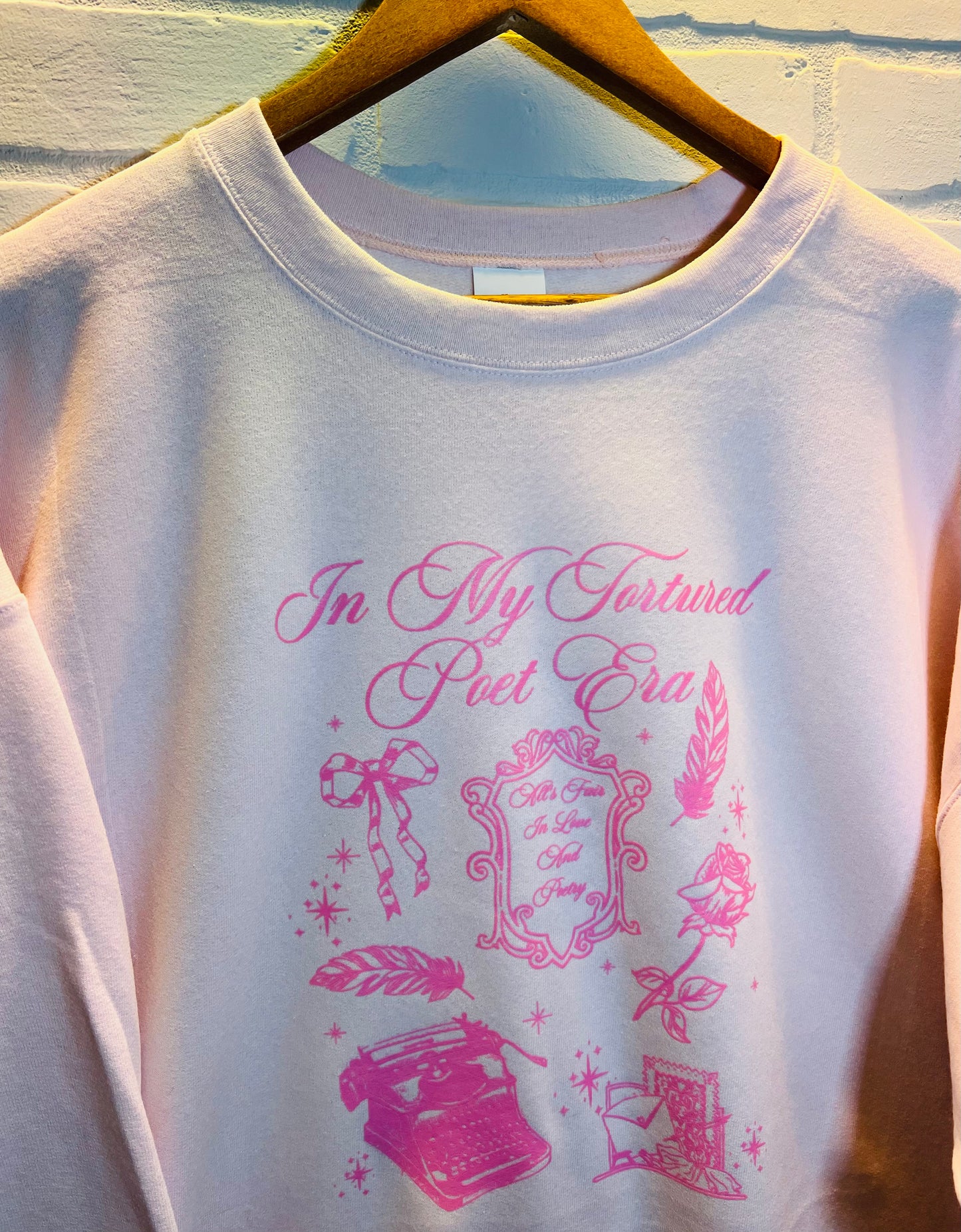 Tortured Poet Era Pink Crewneck