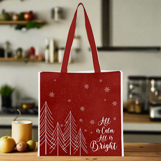 All Is Calm Christmas Tote