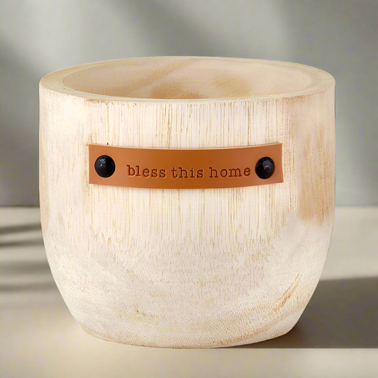 Wood Planter-Bless This Home, 1 left!