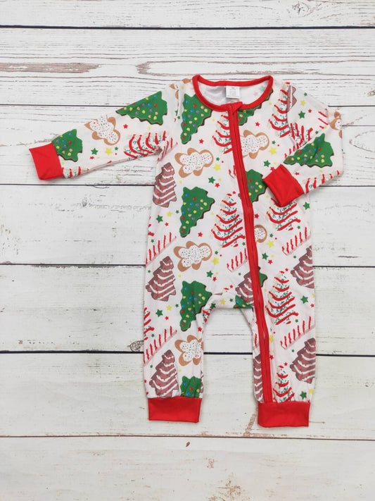 Girls Christmas Tree Cakes  Zip Sleeper: 0-3M