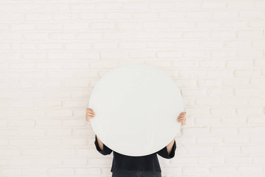 Glass Magnetic White Circle Dry Erase Board