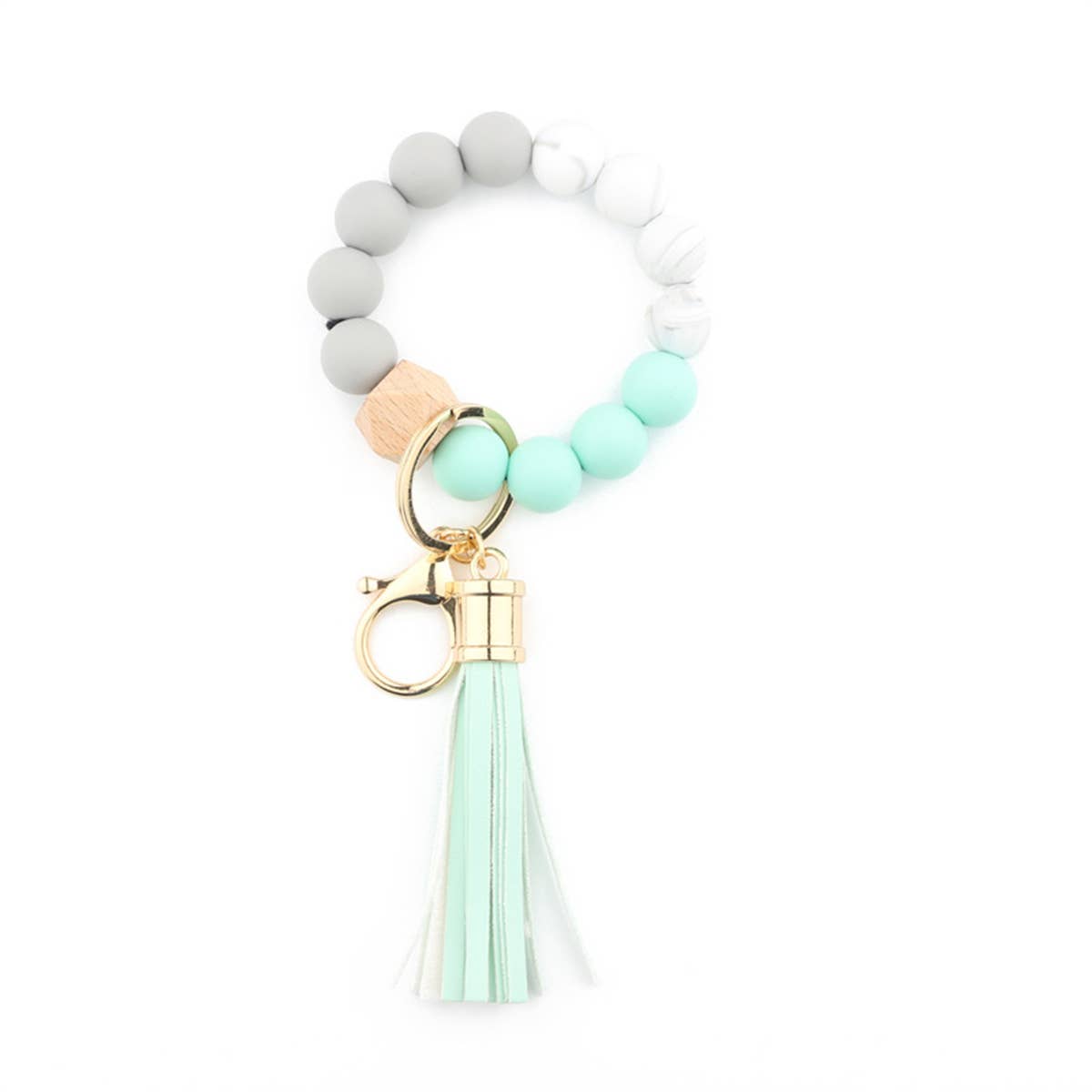 Mother's Day Keychain Bangle Silicone Bead Bracelet