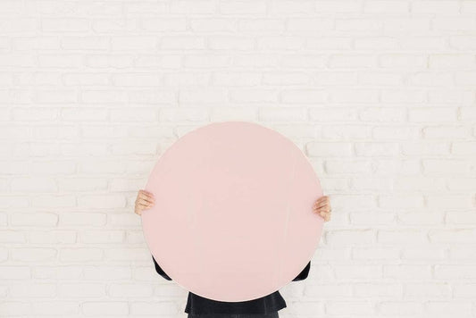 Glass Magnetic Positively Pink Circle Dry Erase Board