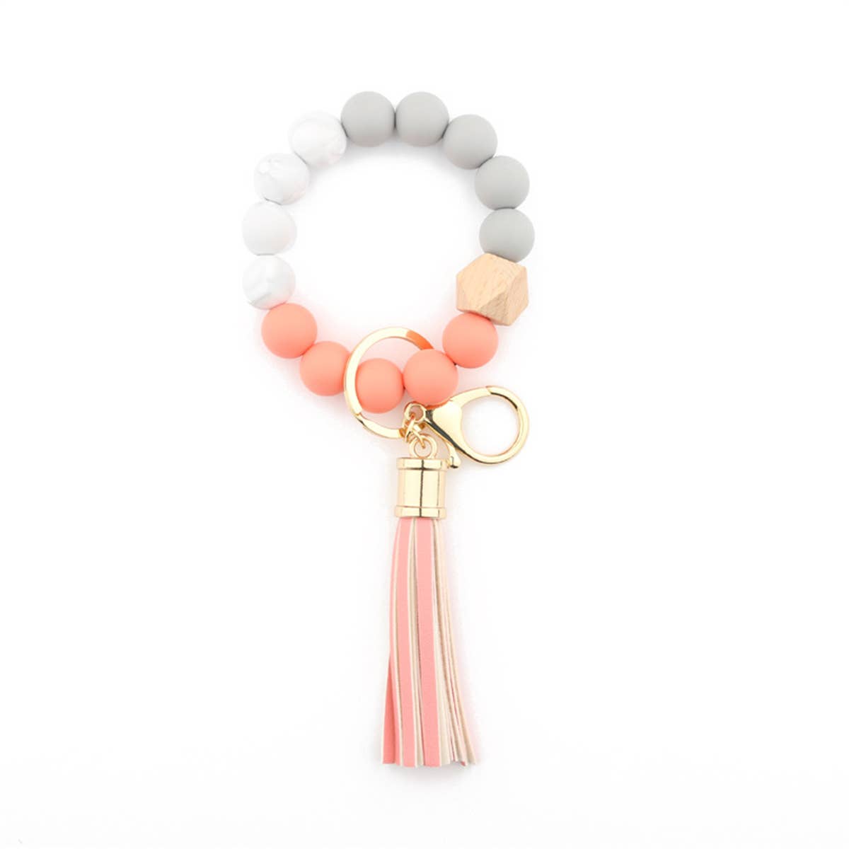Mother's Day Keychain Bangle Silicone Bead Bracelet